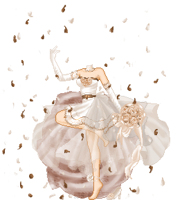 Robe de mari&eacute;e avec confettis