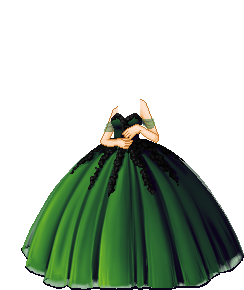 Robe verte et noire