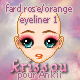 fard rose/orange eyeliner